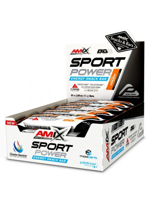 AMIX Nutrition - Performance Amix® Sport Power Energy Snack Bar  20x45g with Caffeine - blood orange