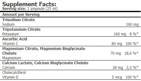 Amix Performance E-Lite Liquid Electrolytes - elektrolit shot - narancs - 20x25ml 