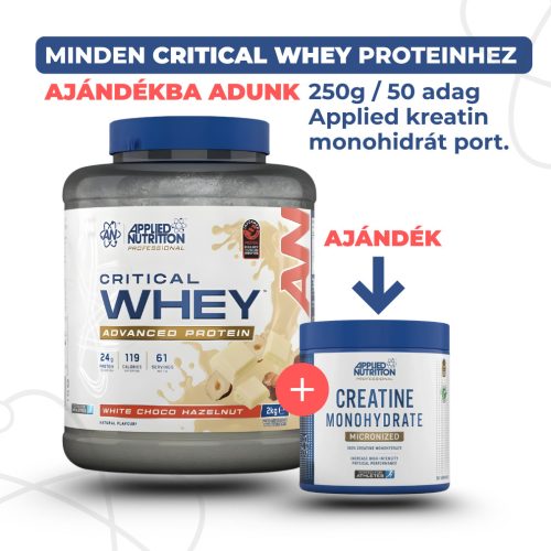 Applied Critical Whey Protein  - Tejsavófehérje mátrix - fehér csokoládé mogyoró - 2000g