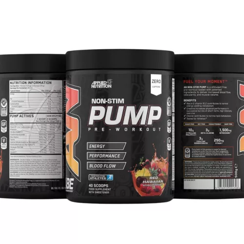 Applied ABE Non-Stim Pump - Stimulánsmentes edzés előtti italpor - vörös hawaii - 500g