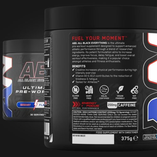 Applied ABE All Black Everything - Edzés előtti italpor - energiaital íz - 375g