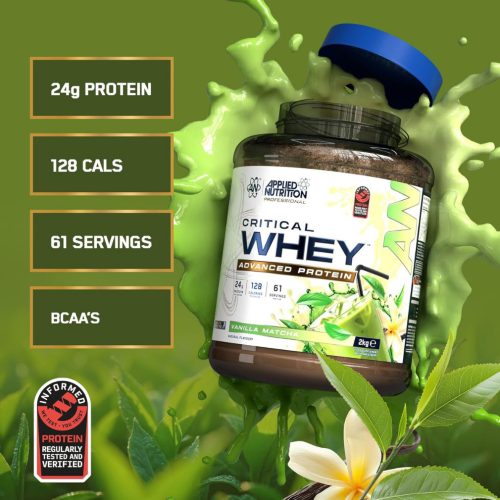 Applied Critical Whey Protein  - Tejsavófehérje mátrix - vanília matcha - 2000g