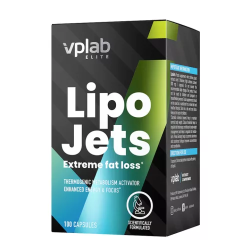 Vplab LipoJets - Termogenikus anyagcserefokozó - 100 kapszula