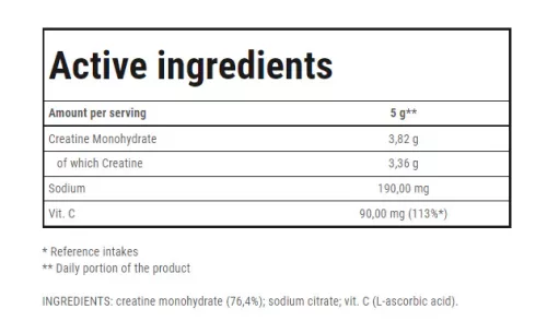 Trec 100% Kreatin Monohidrát italpor - ízesítetlen - 600g