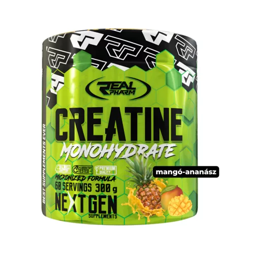 Real Pharm Mikronizált Kreatin italpor - ananász íz- 300g 