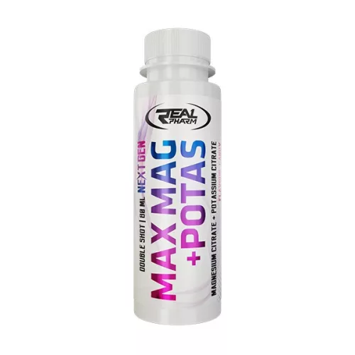Real Pharm Max Mag + Potas – Magnézium és kálium shot 12x80ml