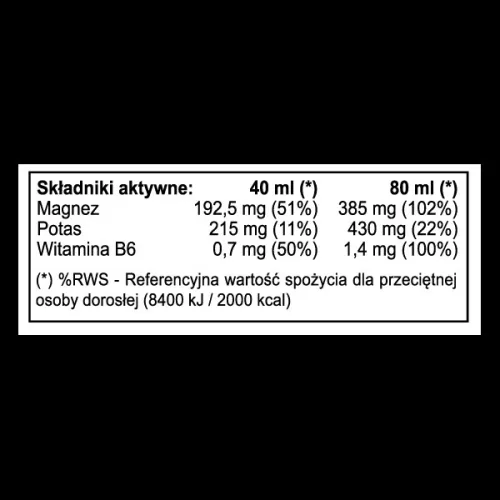 Real Pharm Max Mag + Potas – Magnézium és kálium shot 12x80ml