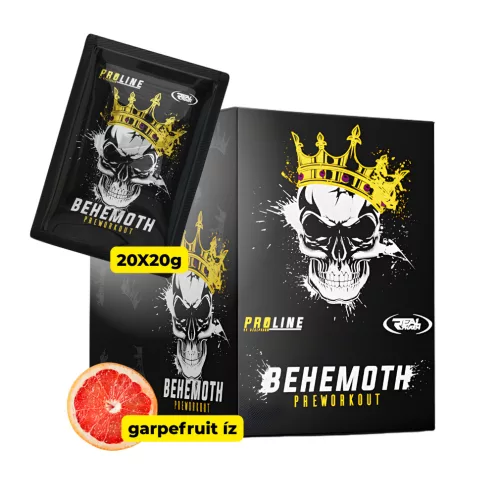Real Pharm Behemoth BOX - edzés előtti italpor tasakos - 20x20g Fruit Punch íz