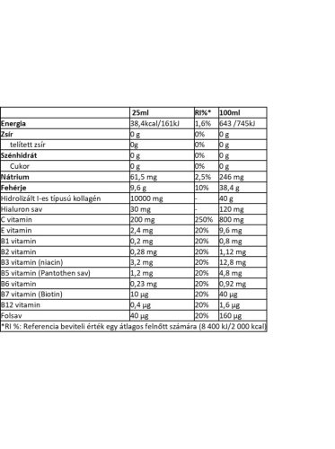 Collango I-es típusú hidrolizált kollagén liquid - sárgadinnyés mangó - 500ml