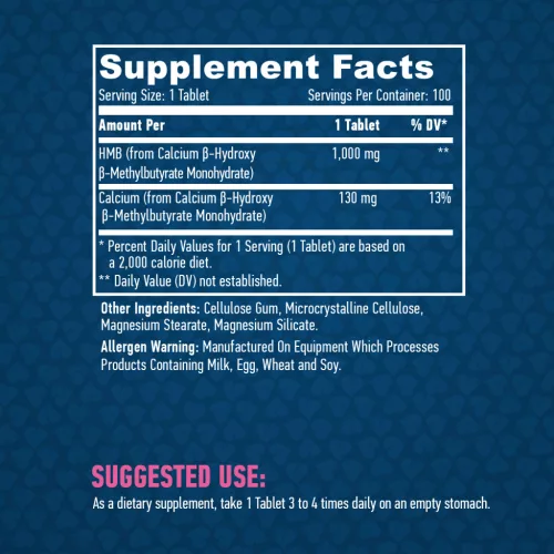 Haya Labs HMB - Izomvédelem, regeneráció (1000 mg) - 100 tabletta