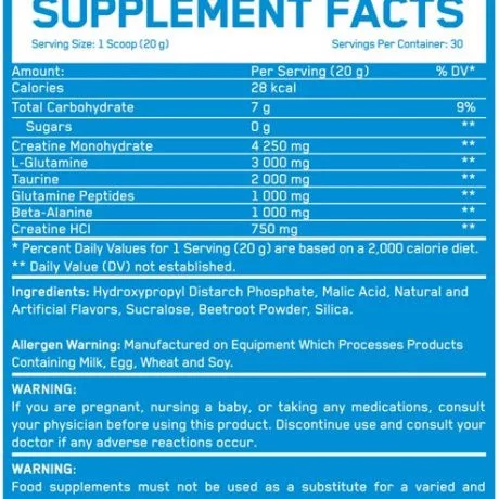 EverBuild CGT Maxx - Kreatin,Glutamin,Taurin (30 adag) -málna - 2000g