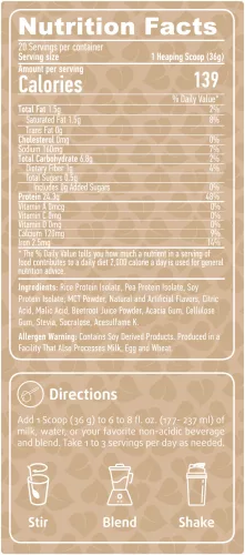 Haya Labs - Vegan Protein Natural Strawberry 750g
