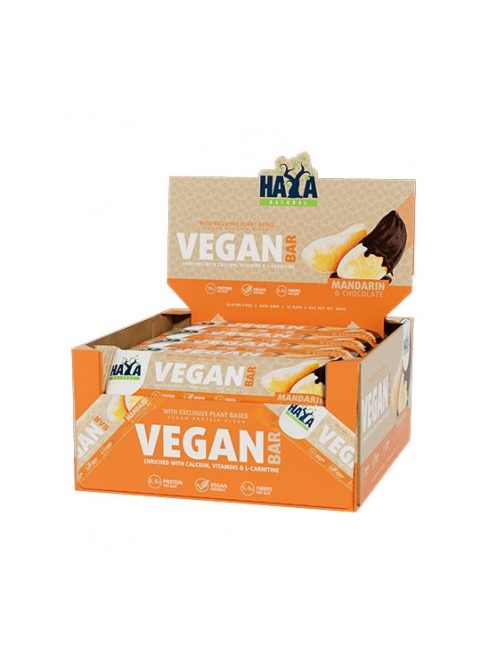 Haya Labs - Vegan Protein Bar 12x40 g - Mandarine & Chocolate