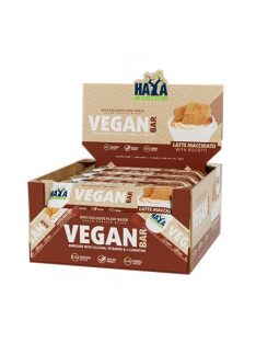   Haya Labs - Vegan Protein Bar 12x40g - Latte Macchiato with Biscotti