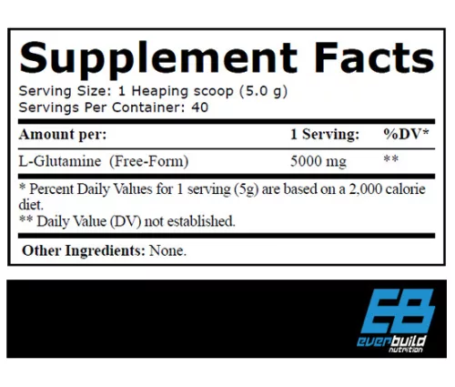 EverBuild Glutamin 5000 (100% tiszta) - ízesítetlen - 200g