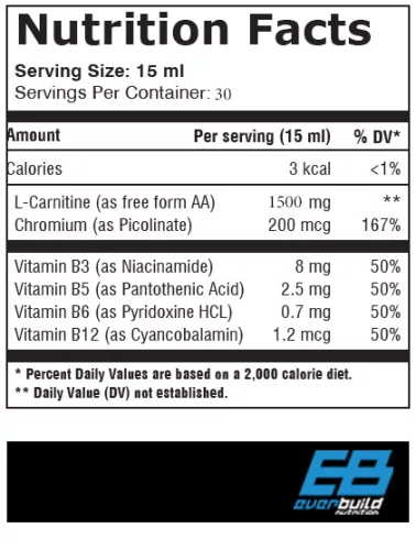 EverBuild L-karnitin ital Krómmal - narancs - 450ml