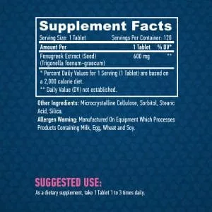 HAYA LABS - Fenugreek 600 mg / 120 tab - Görögszéna kivonat