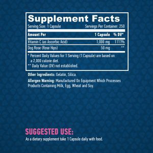 Haya Labs C-Vitamin Csipkebogyóval (1000mg) - 250 kapszula