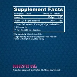 Haya Labs E-vitamin 400 IU - Antioxidáns - 100 kapszula