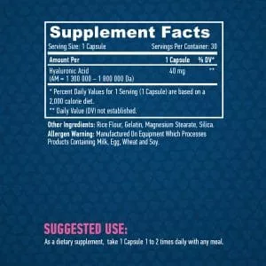 Haya Labs Hialuronsav (40mg) - 30 kapszula