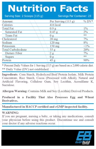 EverBuild Beef Gainer - Hidrolizált marhafehérje izolátum (tömegnövelő) - duplacsoki - 2720g