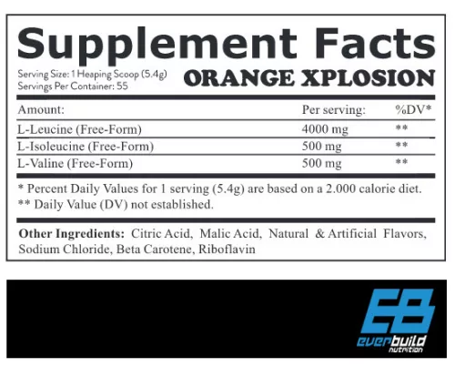 EverBuild BCAA 8:1:1 Aminósav (100% tiszta) - jeges tea - 300g