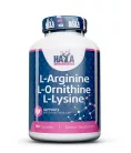 Haya Labs L-Arginine+L-Ornithine+L-Lysine - aminósav kombináció - 100 kapszula