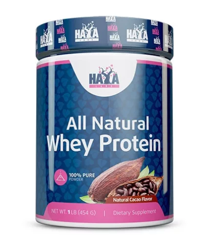 Haya Labs 100% Tiszta, Természetes Tejsavófehérje - Natúr kakaó - 454 g