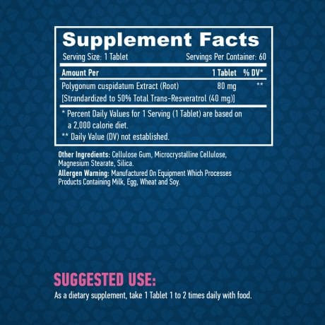 Haya Labs Resveratrol - szív -és érrendszeri támogatás (500mg) - 60 tabletta