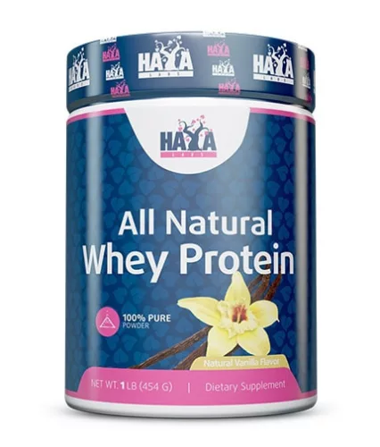 Haya Labs 100% Tiszta, Természetes Tejsavófehérje -  Vanília - 454g
