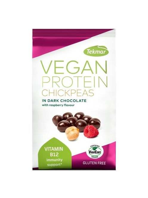 Tekmar - Vegan Protein Snack 11x140g - Chickpeas in dark chocolate with raspberry flavour
