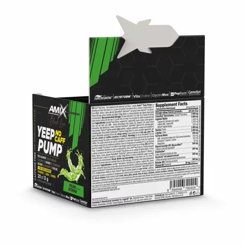 Amix Black Yeep Pump No Caff - Stimulánsmentes edzés előtti formula - körte - 20x12g