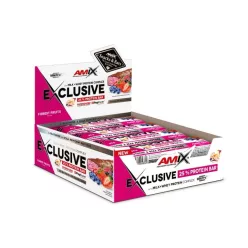   Amix Exclusive Protein Bar Box - Fehérjeszelet - erdeigyümölcs - 12x85g