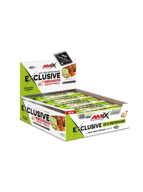 AMIX Nutrition - Exclusive Protein Bar Box / 12*85 g - pistachios & caramel