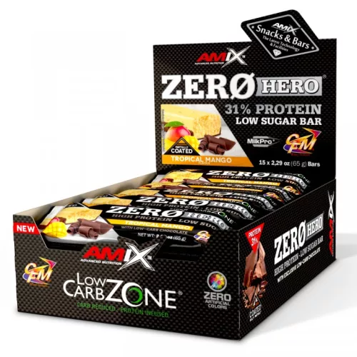 Amix Low-Carb ZeroHero Protein Bar - Fehérjeszelet - mango - 15x65g