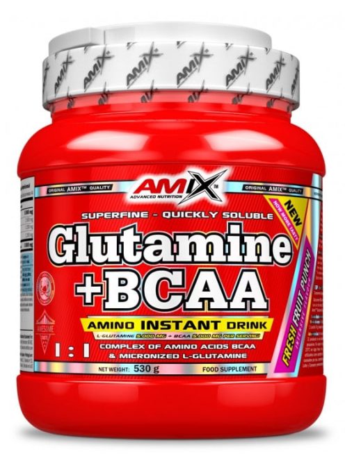 Amix Nutrition - Glutamine + BCAA powder - 530g / 1000g - 1000, FRESH LEMON-LIME