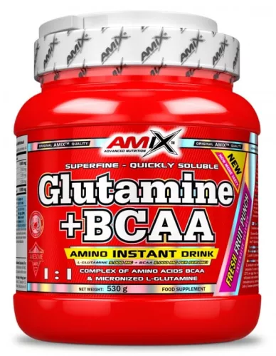Amix Glutamin + BCAA italpor - narancs - 530g 