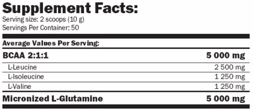 Amix Glutamin + BCAA italpor - narancs - 530g 