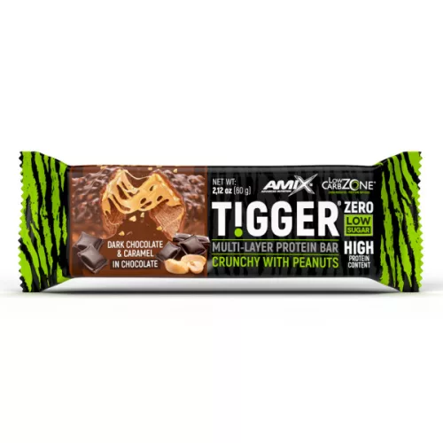 Amix Tigger Zero Bar - Fehérjeszelet - csoki-karamell - 20x60g