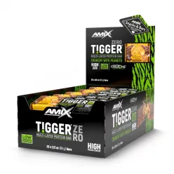   Amix Tigger Zero Bar - Fehérjeszelet - mogyoróvaj-karamell - 20x60g