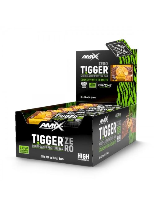 AMIX Nutrition TIGGER® Zero bar 20x60g - peanut butter-caramel