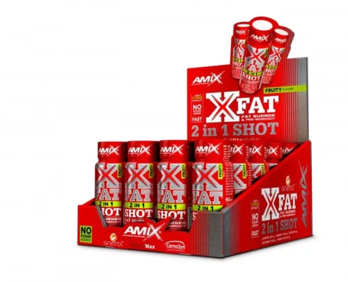 Amix XFat 2in1 Shot - Edzés előtti shot és testsúlykontroll-formula egyben - 20x60ml