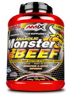   AMIX Nutrition - Anabolic Monster BEEF 90% Protein - 1000 g / 2200 g - 2200, Strawberry-Banana - Marhafehérje, eper-banán