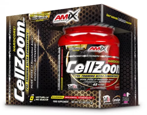 Amix CellZoom Hardcore Activator - Stimuláns edzés előtti készítmény - citrom-lime - 315g
